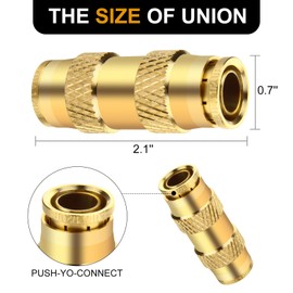 ZOEGATE Push to Connect Fittings Tube 1/2 INCH OD Brass Pneumatic Fittings DOT Air Fittings Air Line Fittings Air Hose Fittings Air Compressor Quick Connect Fittings Brake Line Fittings