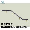 Handrail Bracket Extended Neck Design Brass, 2 Pack | HOWTOOL