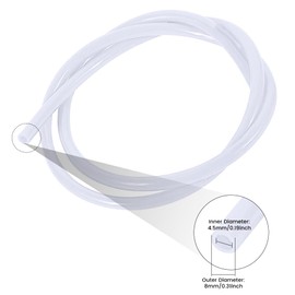 Klanata Fuel Line Vent Hose, Dirtbike Fuel Line 3.28 Feet Colorful Gas Oil Hose Fuel Line Petrol Tube Pipe for Motorcycle Dirt Pit Bike ATV (White)