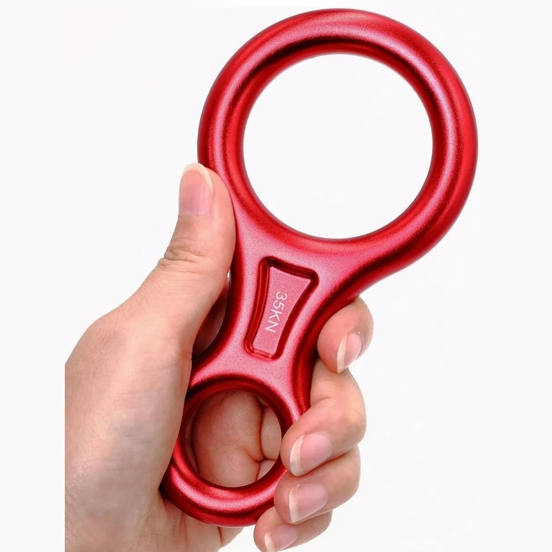 Rescue Figure 8 Descender 35KN Aluminum Alloy Climbing Belaying Device