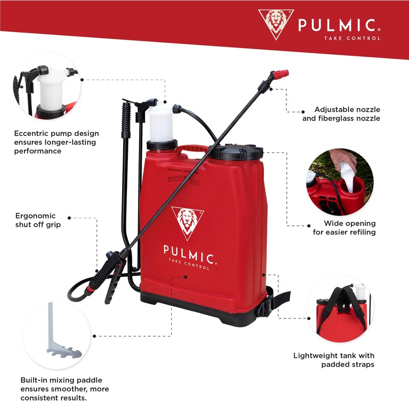 PULMIC Raptor 16 Professional Backpack Sprayer, Lawn and Garden Sprayer,