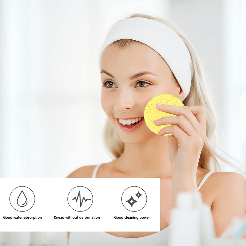 10 Pieces Face Wash Sponge, Natural Cellulose Face Cleansing Sponge