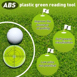 Golf Green Reader,Golf Putting Training Aid-With High Precision Leveling Bubbles, Improve Putting Precision for Golfers,Golf Ball Marker -Golf Accessories 66x12mm