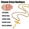 Moguri Cross Necklace for Men, 60 cm Stainless Steel Pendant