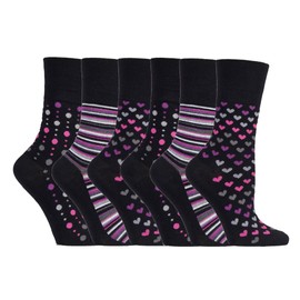 6 pairs Gentle Grip Loose Top Non Binding Elastic Bamboo Socks UK 4-8 EUR 37-42 (RM33)