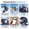 Bluetooth Motorcycle Helmet Headset with HD Action Camera 1080P Video/Photo,Hands-Free