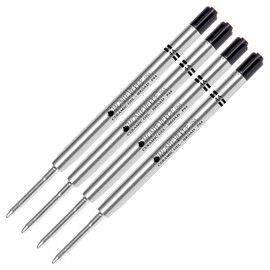 4 Pack - Monteverde P44 Black Ink Refill (Broad Tip 0.9mm) Capless Ceramic Gel Ink