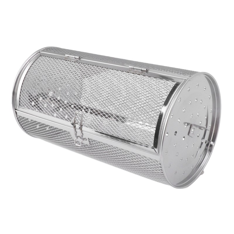 Rolling Grilling Basket Stainless Steel Grill Cage Round Stainless Steel