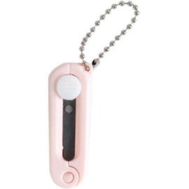 Pink Folding Scissors Safe Portable Travel Scissors Foldable Telescopic Cutter Pocket Mini Scissor with Keychain for Cutting, Scrapbooking, Crafting, Sewing，Cutting Tools