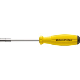 PB SWISS TOOLS 8451.10-100MESD 6.35 Plug Swiss Grip, ESD Compatible, Long Driver Handle for C6/E6 Bit Series, Total Length 8.1 inches (205 mm)