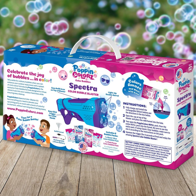 South Beach Bubbles Spectra Color Bubble Blaster Light Up Bubble