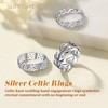 Suplight 925 Sterling Silver Celtic Knot Friendship Ring, 8mm Retro
