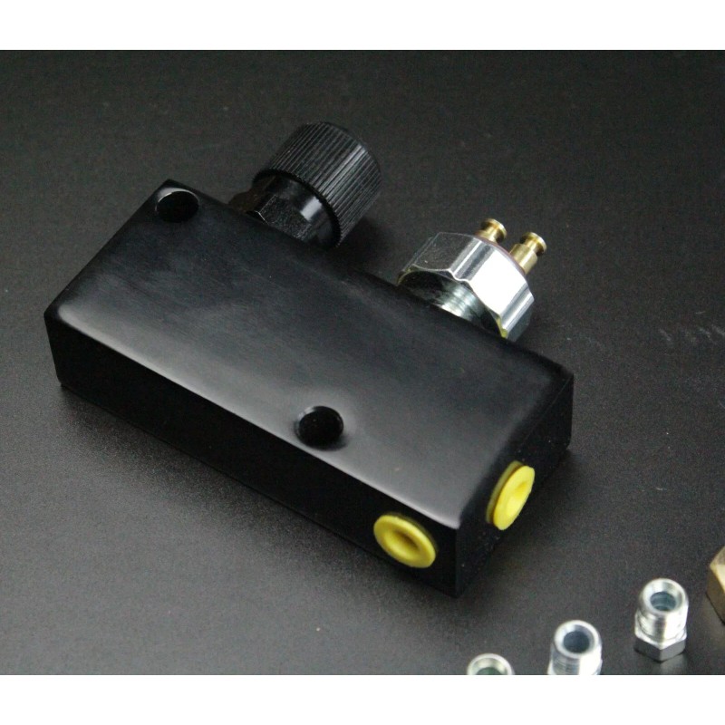 espeedpro21 Black Adjustable Proportioning Valve w/ Distribution Block Disc or