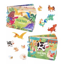 Unbranded Set Of 3 Montessori Activity toddler Quiet Busy Book