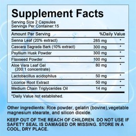 Bunkell 15-Day Cleansing Capsules - Intestinal and Colon Health - Weight Health