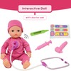 Interactive 16” Baby Doll Toy Doctor Kit with Light Up