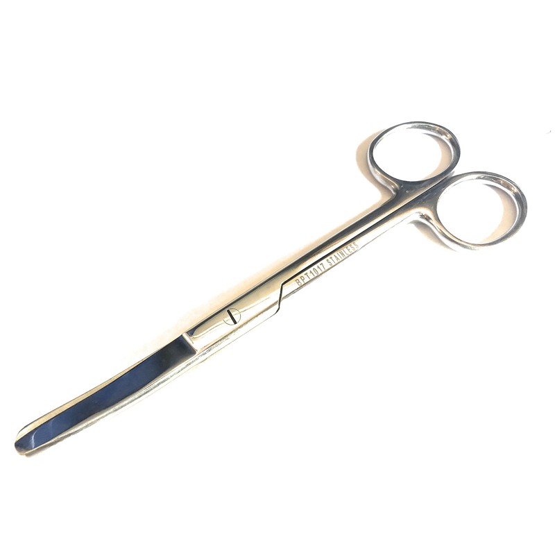 6" Stainless Steel Scissors, Curved Blades, Blunt Tips