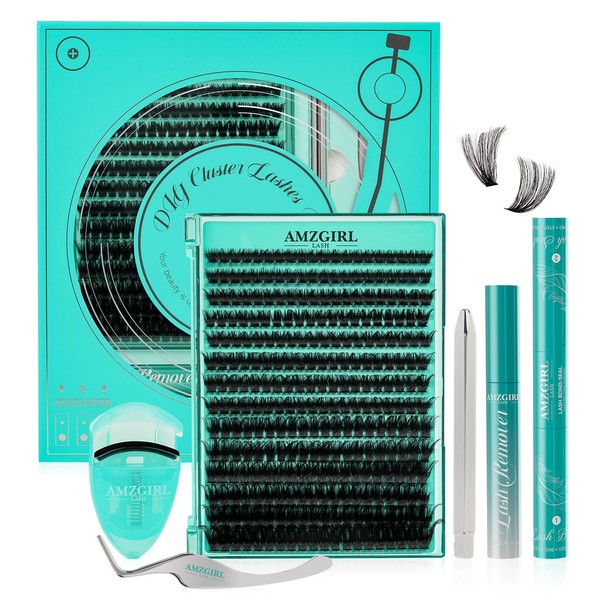 Eyelash Extension Kit,DIY Individual Lashes Clusters Set,Including Bond And Seal,Lash