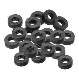 PATIKIL M6 Rubber Flat Washer, 20 Pack 6mm ID 12mm OD 4.5mm Thick Sealing Spacer Gasket Ring for Faucet Pipe Water Hose Fastener Bolt, Black