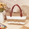 ORIGACH DIY Crochet Handbag Kit for Beginners, Khaki Striped Crochet