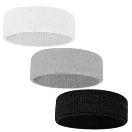 LQIOACU Pack of 3 Women's Hair Bands, Headband Girls/Boys/Children, Yoga Cotton Headbands, Elastic Stretch Sweatband, Hair Band, Mixed Colours, Ballet Headband