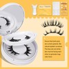 QUEWEL Magnetic Eyelashes Natural Look,2 pairs Reusable Magnetic Lashes kit