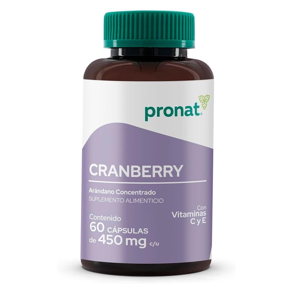 PRONAT Cranberry Concentrado de Arndano, Suplemento Alimenticio, con Vitamina C