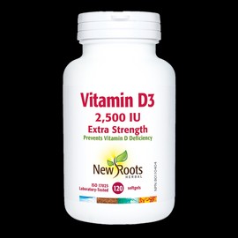 New Roots Vitamin D3 2500 IU 120 Softgels