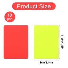 Quilax 10Pcs Professional Referee Cards, Red and Yellow Cards Soccer, Warning Penalty Card Judge Accessory for Sport Competition Training Ejection Delay Game