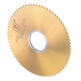 CoCud Circular Saw Blade, 63mm Dia 16mm Arbor 1.2mm Thick 72 Tooth, 6542 High Speed Steel (HSS) Wood Cutting Table Saw Blades Gold - (Applications: for Metal Woodwork Plastic Aluminum)
