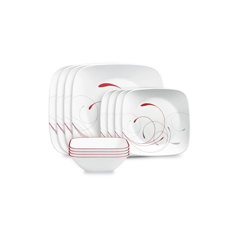 Corelle Square Splendor 12-piece Dinnerware Set, Service for 4