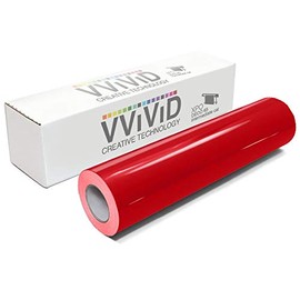 VViViD Red Gloss DECO65 Permanent Adhesive Craft Vinyl for Cricut, Silhouette & Cameo (20ft x 11.8" Large Roll)