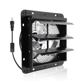 Aibabcue 12 Inch Shutter Exhaust Fan,Wall Mount Ventilator Fan with ON/OFF Switch,Attic Vent Fan for Greenhouse, Gable, Barn, Garage, Shed,Chicken Coops Ventilation Fans 970 CFM 1680RPM