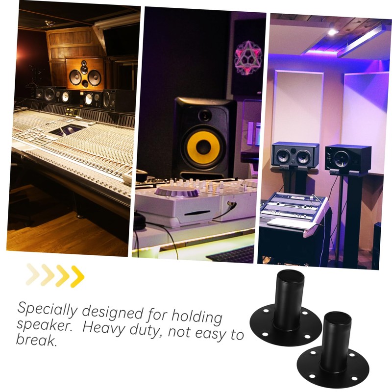 MERRYHAPY 2pcs Speaker Stand Aluminum Alloy Base Speaker Tray for