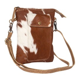 Myra Bag Leather Lithe Cowhide Small Bag Upcycled Leather & Cowhide S-2234