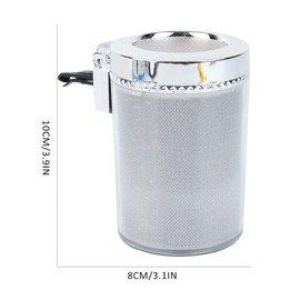 Fcslvy Car Ashtray, Portable Travel Auto Car Ashtray, 2pcs Easy Clean Up Detachable Car Ashtray with LED Light with Flip Lid, Self Extinguishing Ash Tray for Cars Van Outdoors Camping