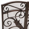 Christopher Knight Home Waterbury Fireplace Screen, Gold Flower On Black