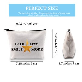Novelty Hamlton Musical Gift My Thoughts Have Been Replaced by Hamlton Lyrics Talk Less Smile More Cosmetic Bag (TALK LESS SMILE MORE)