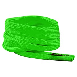 IRONLACE Shoelaces, Shoelaces, Runners, Hikers, Boots, Casual Shoes, 1 Pair, Multiple Colours and Lengths, Neon Green - 54 Inches - 137 cm