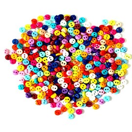 Tiny Button,500pcs Micro Button 6mm Resin Button for Dolls Clothing Sewing Accessories