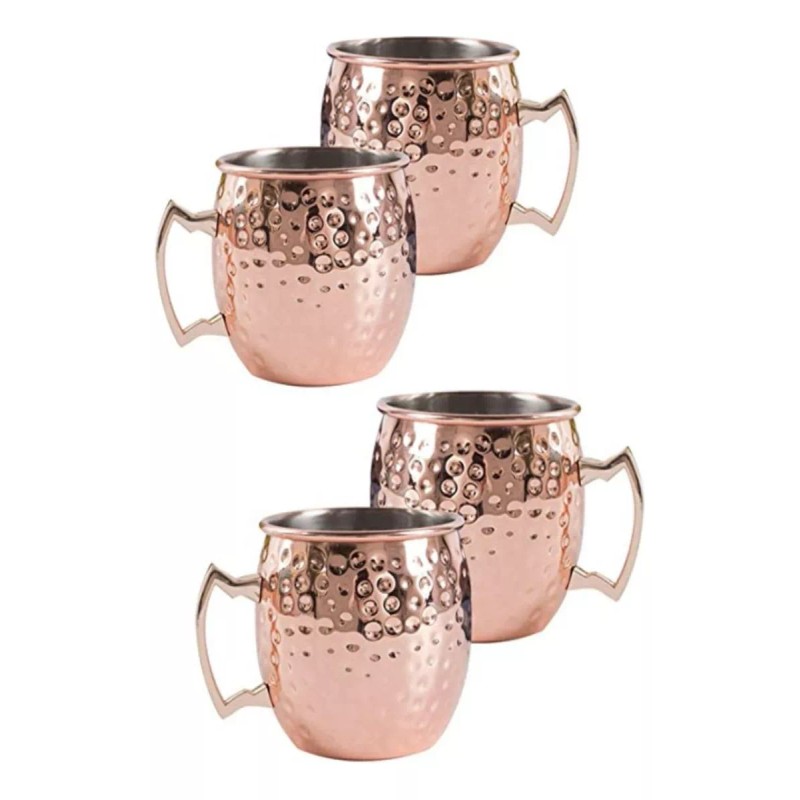 OUSSIRRO Tazas Vasos Moscow Cobre 4 Pzas Envio Gratis
