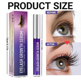 VPOUERY Luxus Wimpernserum mit Augenbrauenverstärker - Wimpernserum ohne hormone, Für länge & volle Wimpern - Wachstumsserum für maximale Dichte - Vegan & Dermatologisch getestet