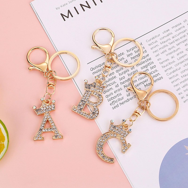 [Moerstar] Bag Charm Initial Charm Keychain Accessories for Women English