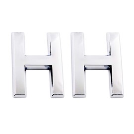 2.75 Inch Adhesive House Numbers, Mailbox numbers, Street Door Numbers, Self-stick Address Signs for Apartments, Double Silver Letter H