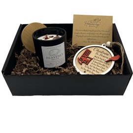 Heavenly Hugs, Hug in a Box Care Package for Death in Family, Cardinal Christmas in Heaven, Condolence Gift Baskets for Loss, In Memory Candle Lavender Vanilla