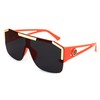 FEISEDY Women Men Sunglasse Square Flat Top Big Frame UV400