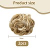 Ziyonix Messy Hair Scrunchies 2Pcs, Thick Curly Wavy Hair Piece
