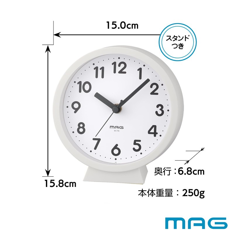 MAG AW-770 WH-Z Noah Precision Small Small Wall Clock, Wall