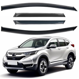 Shatterproof Out-Channel Window Deflectors for Honda CR-V (CRV) 2017-2022, Rain Guards, Window Visors for Cars, Vent Deflector, Car Accessories, 4 pcs (for CRV 17-22 4-Piece Chrome)