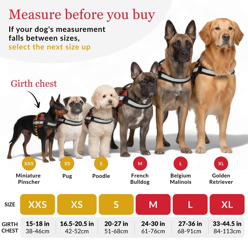 ALBCORP Service Dog Vest Harness – Reflective Service Animal Vest